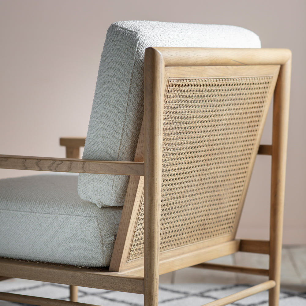 Namaste Collection Rattan Armchair in Cream